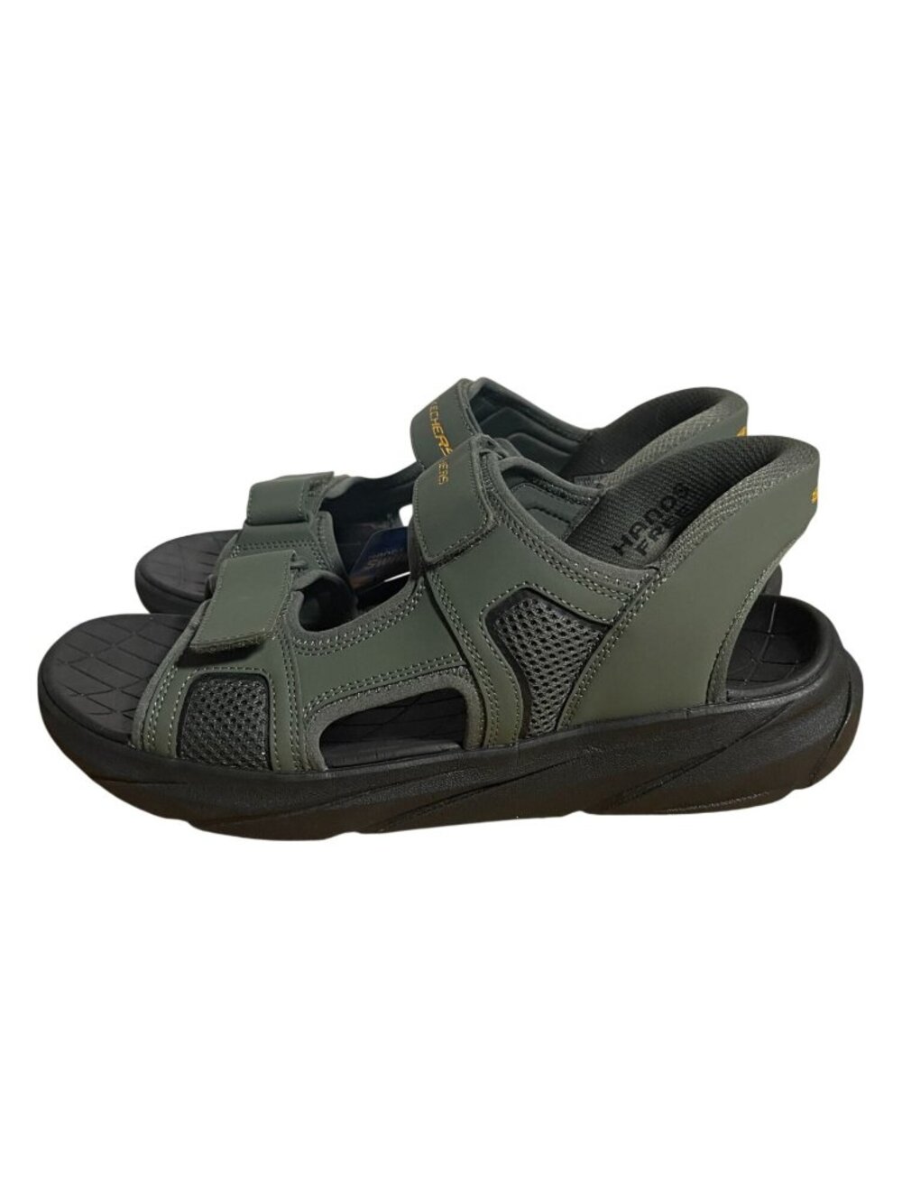 Skechers Mens Swift Fit Hands-Free Water Sandals Size 12 Green Adjustable Straps